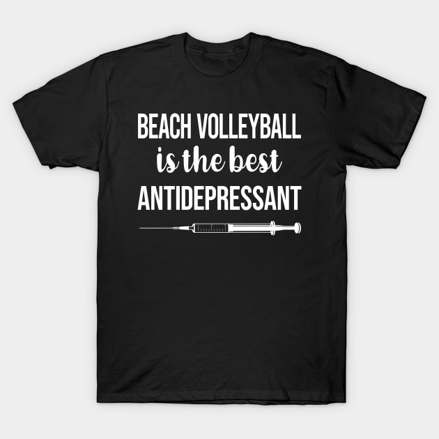 Antidepressant Beach Volleyball T-Shirt by symptomovertake